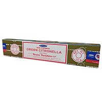 Благовония Nag Champa Green Citronella Incense (Наг чампа Зеленая цитрон) 15 г, Satya